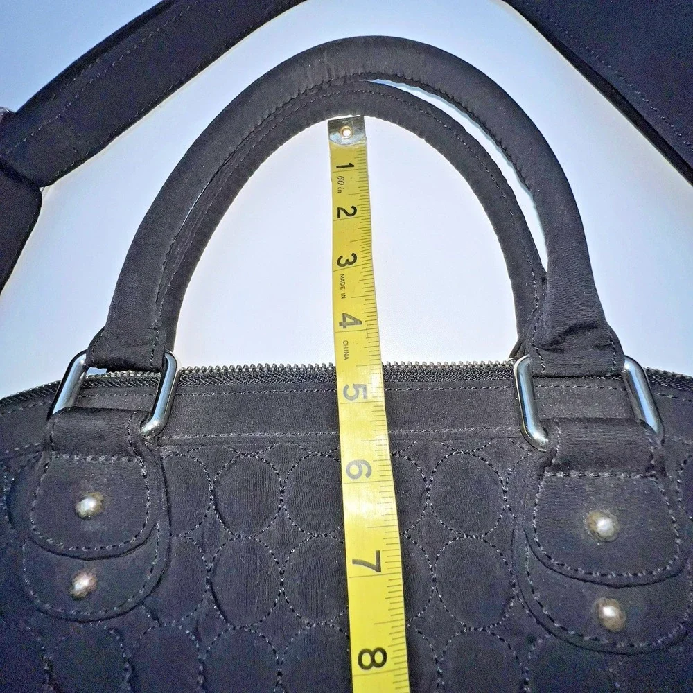 Vera Bradley Black Large Quilted Multi-Strap Travel Tote Crossbody Bag 15